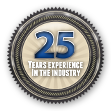 25 Years Experience In The Industry